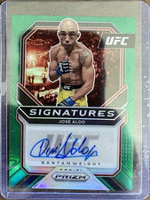 Panini 2021 Prizm UFC Jose Aldo Signatures SG-JAD Green Prizm Auto