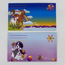 Lot Of 2 Vintage Lisa Frank Envelope - Violet Velvet - Rainbow Chaser Lollipop