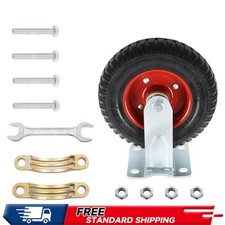 8 Inch Heavy Duty Metal Tube Gate Wheel 1-1/4" Thru 2-1/4" OD 550 Lbs Capacity