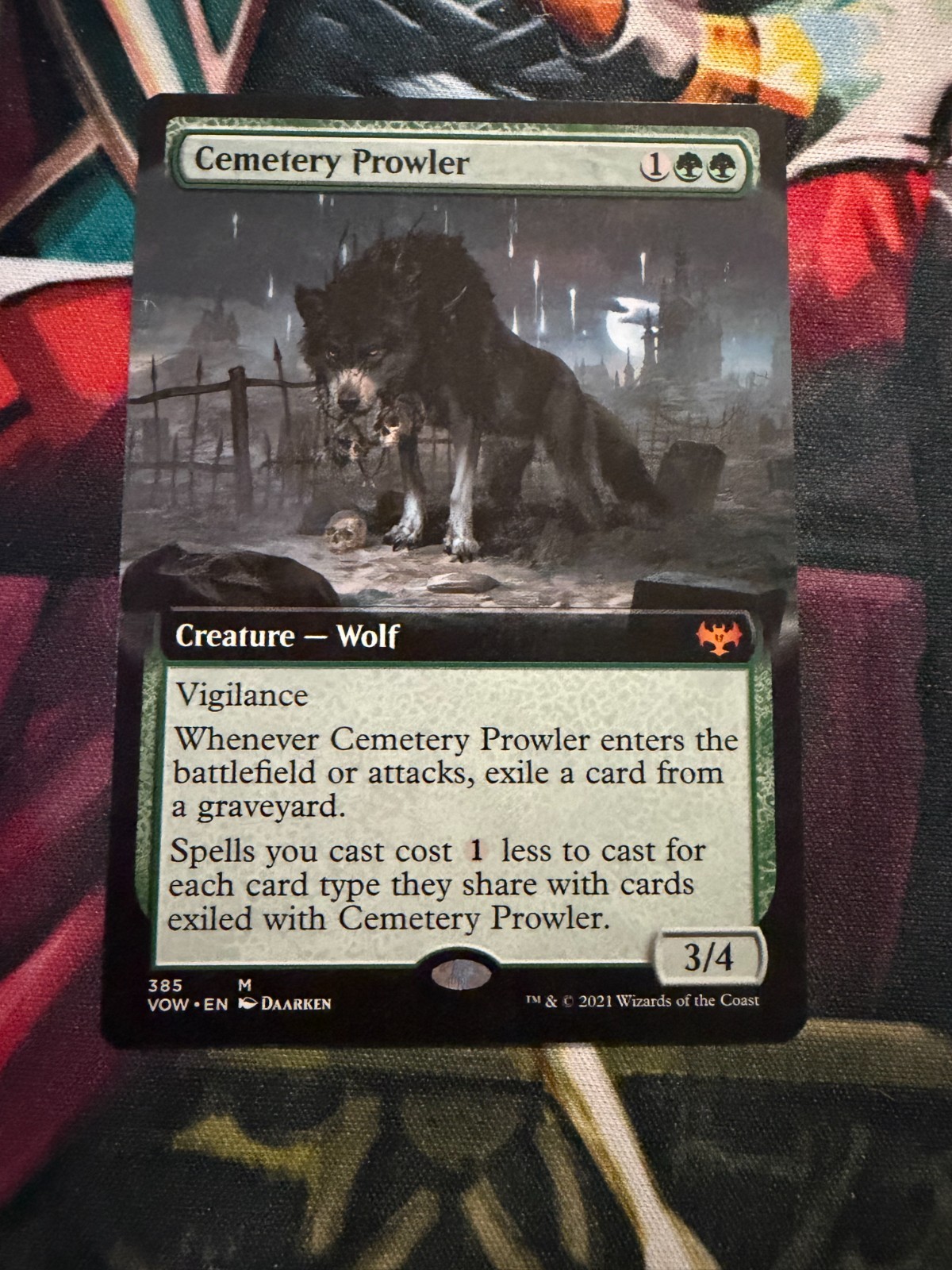 Cemetery Prowler (Extended Art) - Near Mint MTG Innistrad: Crimson Vow