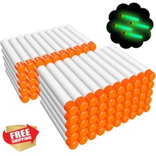 AMOSTING 100PCS Glow Dark Refill Darts for Nerf Elite Blasters
