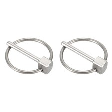 2Pcs Lynch Pin (1/8" x 1"(D x L), Silver) - Stainless Steel Lynch Pin Clip