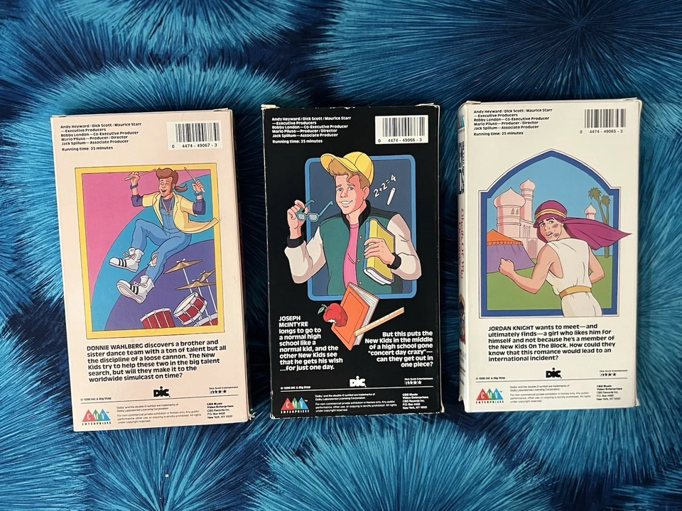 New Kids on the Block Cartoon VHS Video Lot - Image 2 of 4