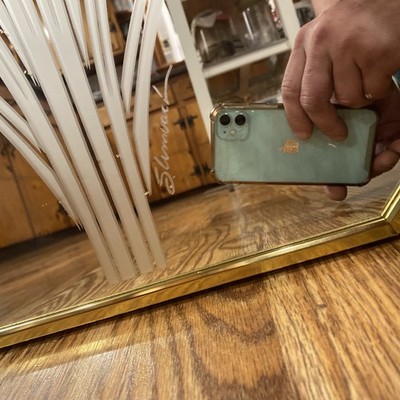 Vintage Etched Floral Mirror Windsor Modern Deco Design Windsor