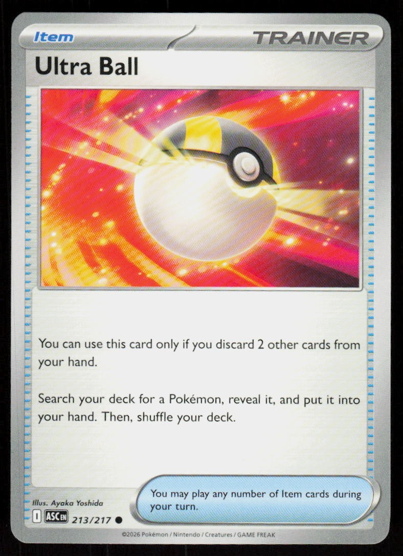 Ultra Ball 213/217 Common Ascended Heroes Pokemon Near Mint