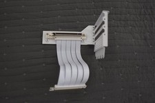 White PCIe 4.0 GPU Vertical Riser Cable Exten...