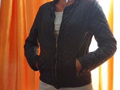 Million x Steppjacke Schwarz Kurz Reißverschluss Gr.38