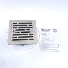 Delta 4" Tile-In Square Shower Drain, Polished Nickel DT062412-PN