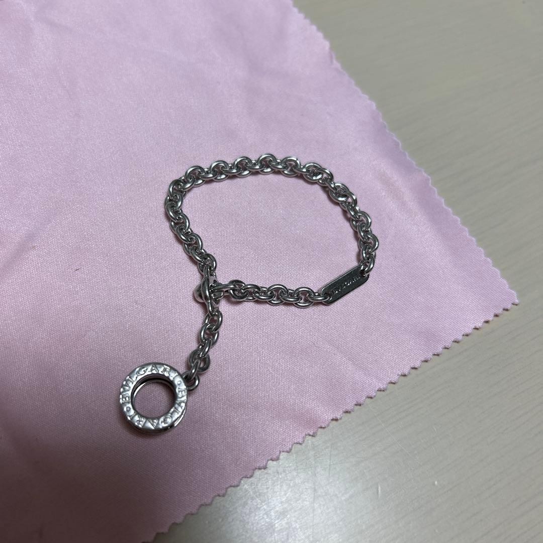 BVLGARI B-zero1 B.zero1 Chain Bag Charm charm Key Ring SV925 Silver with Box image 5