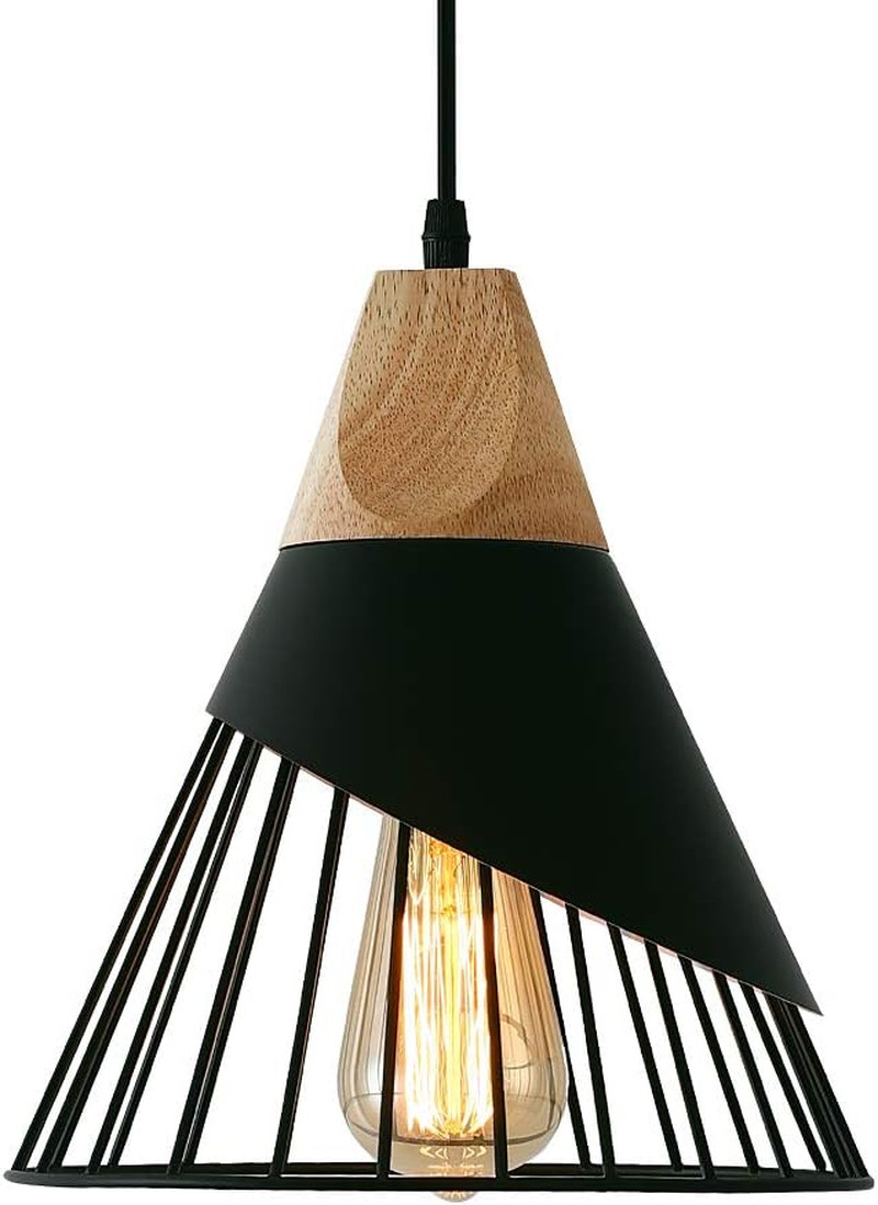 Lampada a Sospensione Vintage Nera Moderna E27 | Illuminazione Retrò
