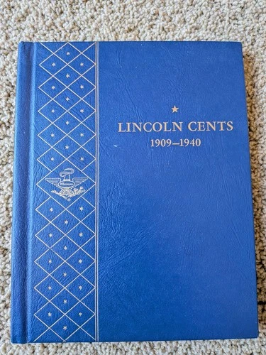 Lincoln Cents 1909-1940 set with 73 of 90 Coins in Whitman Publishing Album