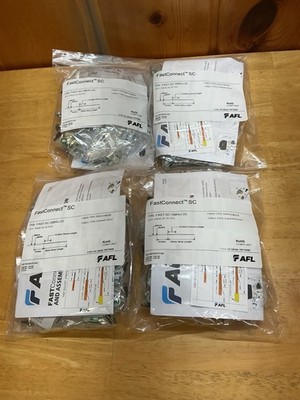 AFL FAST-SC-SMAU FastConnect SC/APC SM Fiber Optic Connectors (Lot Of 100)