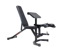 Adjustable Utility Weight Bench with Preacher Curl and Leg Press Attachment