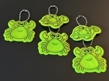 5 x Hi Vis Keyring Reflective Bag Safety Charm Child Pet Pendant Keychain Zipper