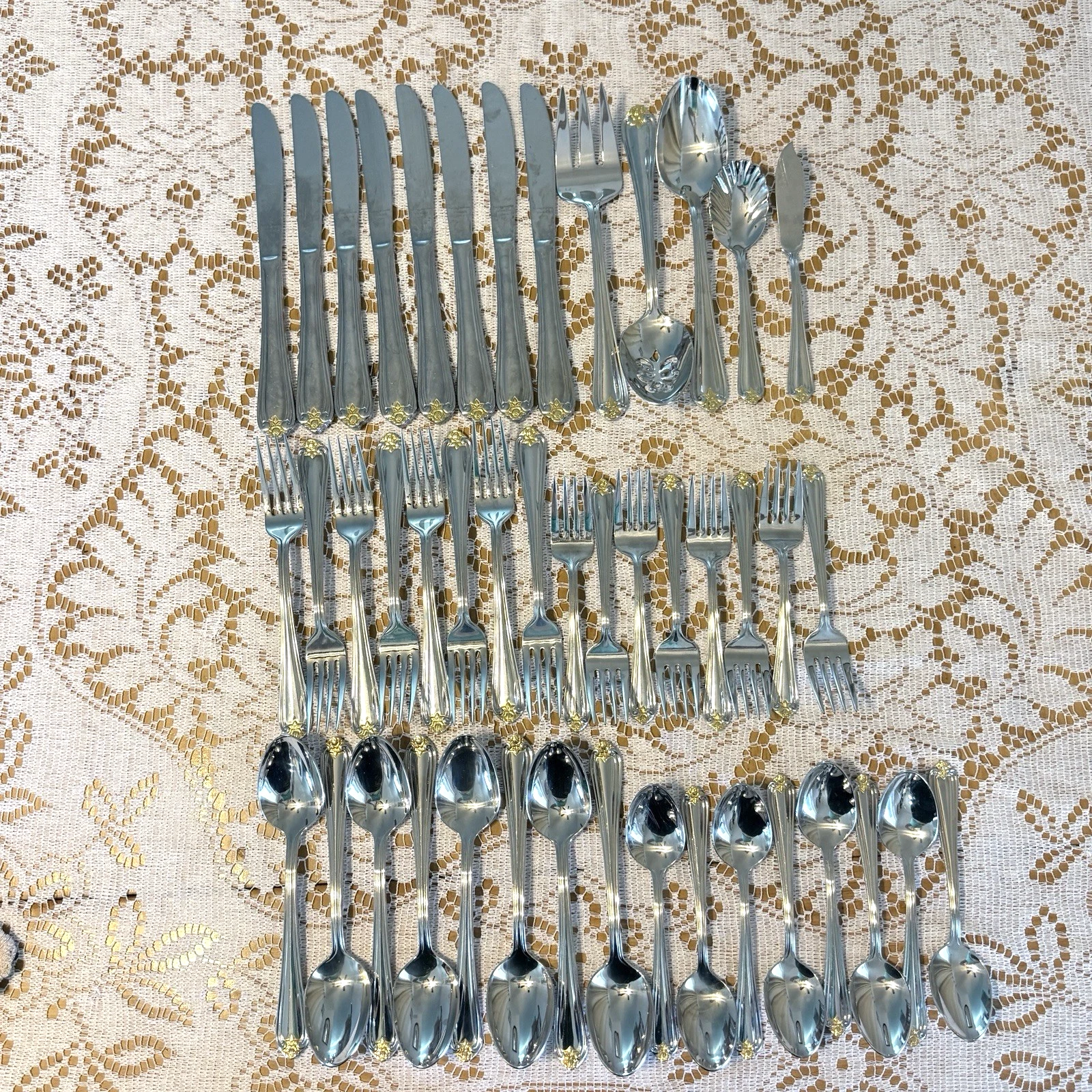 Reed & Barton Golden ROSEBUD Stainless 18/8 Korea Glossy CHOICE Flatware RARE
