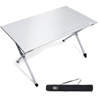 Klappbarer Campingtisch Aluminium 120x70cm, Belastbar bis 100kg, tragbar