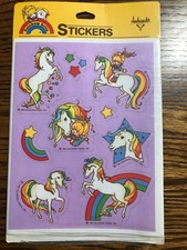 VTG Rainbow Brite Sticker Sheets Hallmark Ambassador 1983 Sealed 4 Sheets
