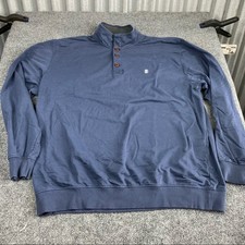 Mens  Izod Saltwater long sleeve 1/4 zip top size large