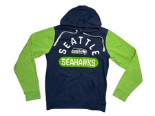 SEATTLE SEAHAWKS Blue/Green Warm NFL FOOTBALL HOODIE Gym Fan Sweatshirt Men's M
