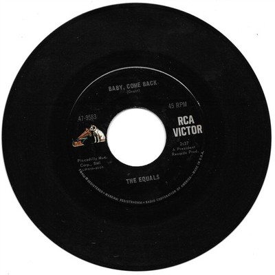 The Equals: ''Baby Come Back'' / ''Hold Me Closer'' - VG+ '68 hit - plays Near Mint!