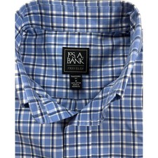 Jos. A. Bank Travelers Collection Mens Traditional Fit Blue Button Down Size M