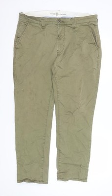 Mutual Weave Herren Grün Slim Taper Chino Hose 36x30