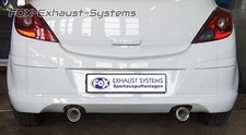  Duplex Komplettanlage ab Kat Opel Corsa D mit OPC-Line 1 o. 2 je 90mm rund