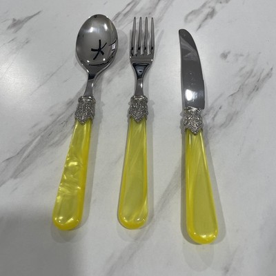 Stainless Steel EME  Napoleon 18/10 Italy Cutlery Set yellow 