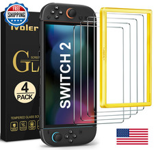ivoler 4-Pack Tempered Glass Screen Protector for Nintendo Switch 2 2025 7.9"