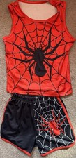 Spider-Man Boys Tank Top and Shorts Set Red/Black, 4Y