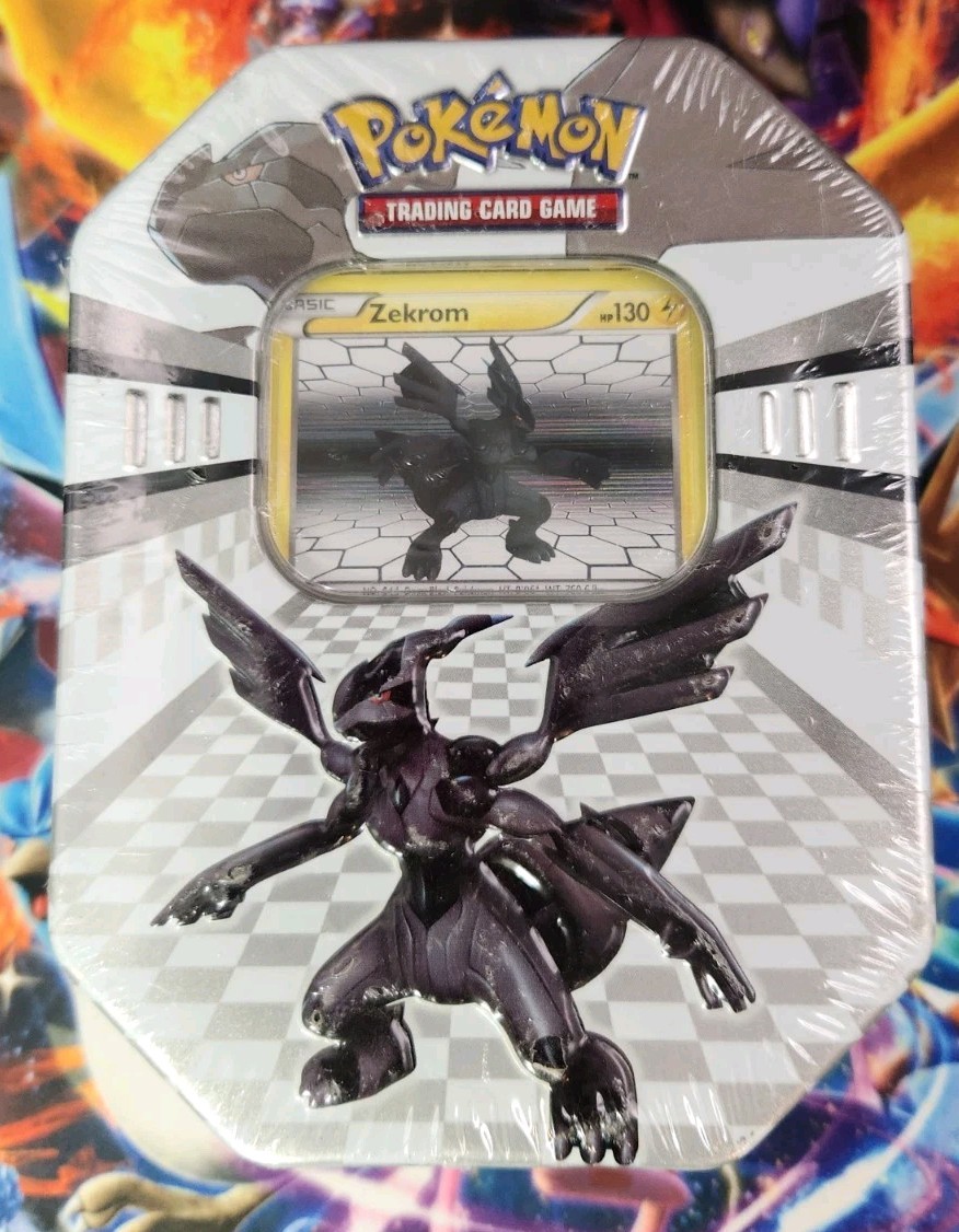 Pokemon Black & White 2011 Zekrom Tin Factory Sealed