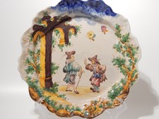 ANTICO PIATTO DECORATIVO POLICROMO CERAMICA MAIOLICA ALBISOLA MANLIO TRUCCO