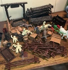 VTG Marx Bar M Ranch Lot Fence Sign Cowboy Horse Accessories