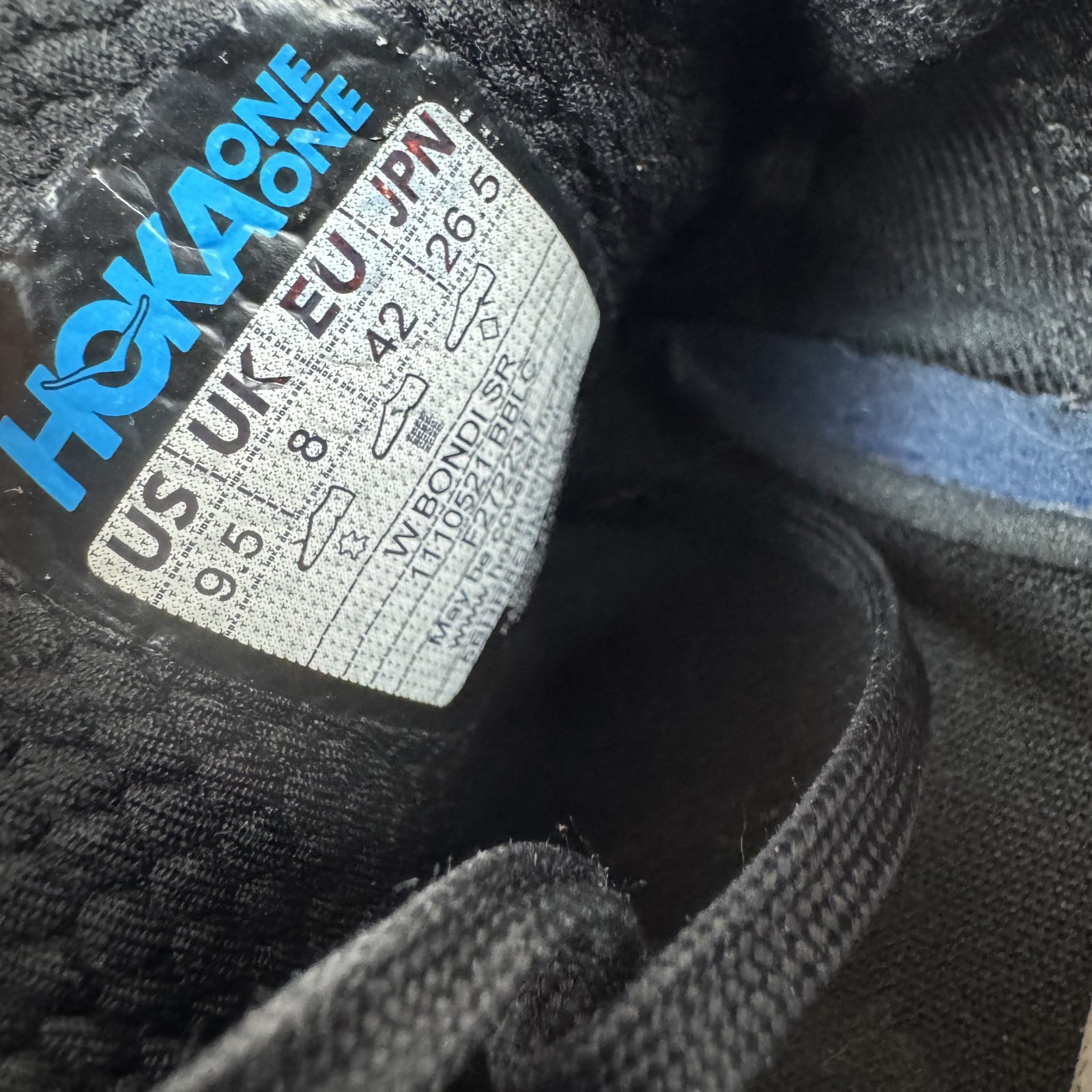 Womens Hoka One One Bondi SR Black Leather Comfort Running Sneakers Size 9.5 GUC thumbnail 12