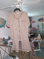 Secret Treasures Pajama Set Womens Animal Leopard Print Size Large 12-14. NWOT