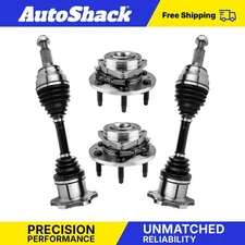 Pair Front CV Axle Shaft Wheel Hub & Bearings for 2007-2014 Chevrolet Tahoe 4WD