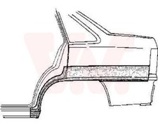 Seitenwand hinten links Radlaufrand passend für Opel Kadett E 39_ 49_ T85