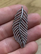 Retired Pandora Sterling Silver Pave Cubic Zirconia Light As A Feather Pendant