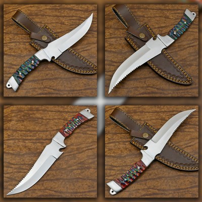 Rody Stan LOT OF 4 HANDMADE D2 CUSTOM PAKKA WOOD BOWIE HUNTING CAMPING KNIFE