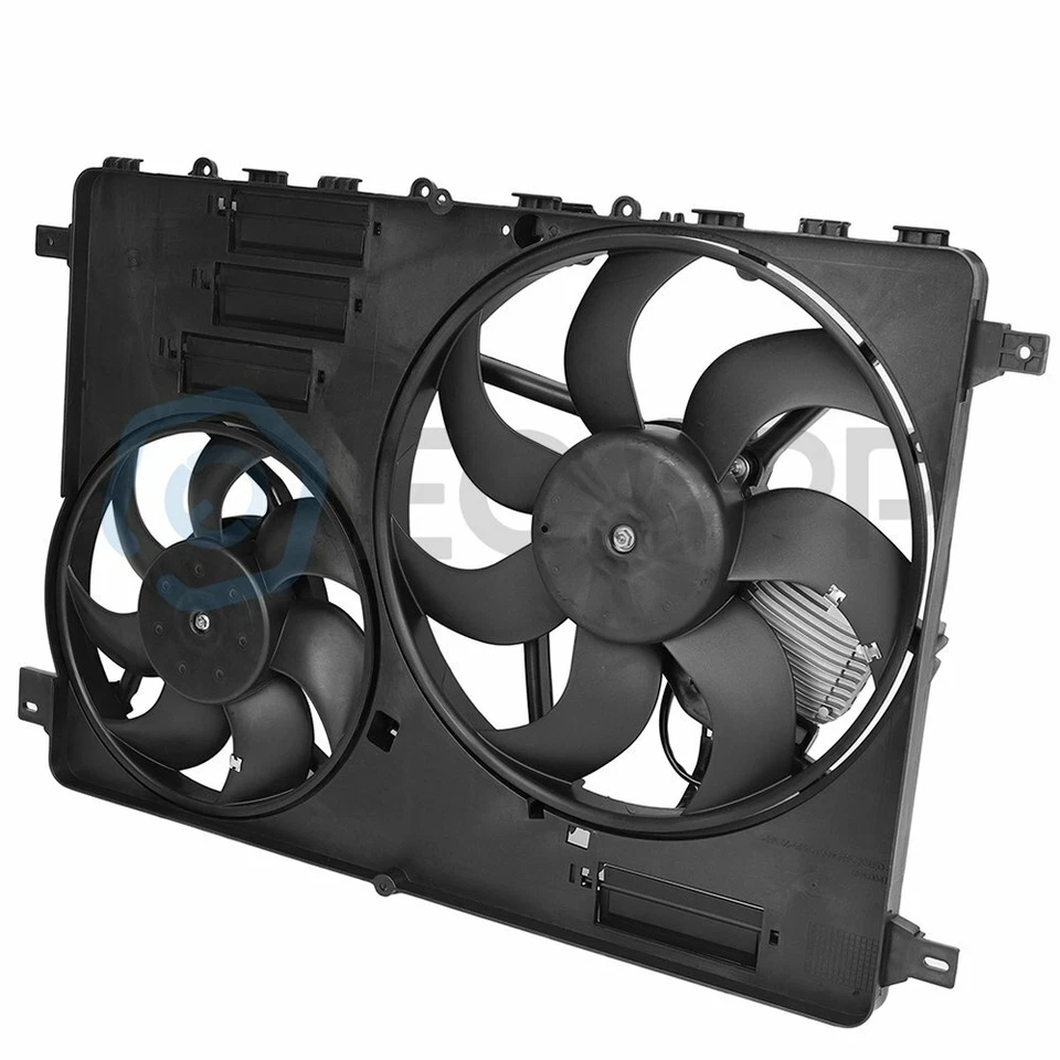 Electric Radiator Condenser Cooling Fan Assembly For 2008 2009 2010 Volvo V70 Foto 3 de 4