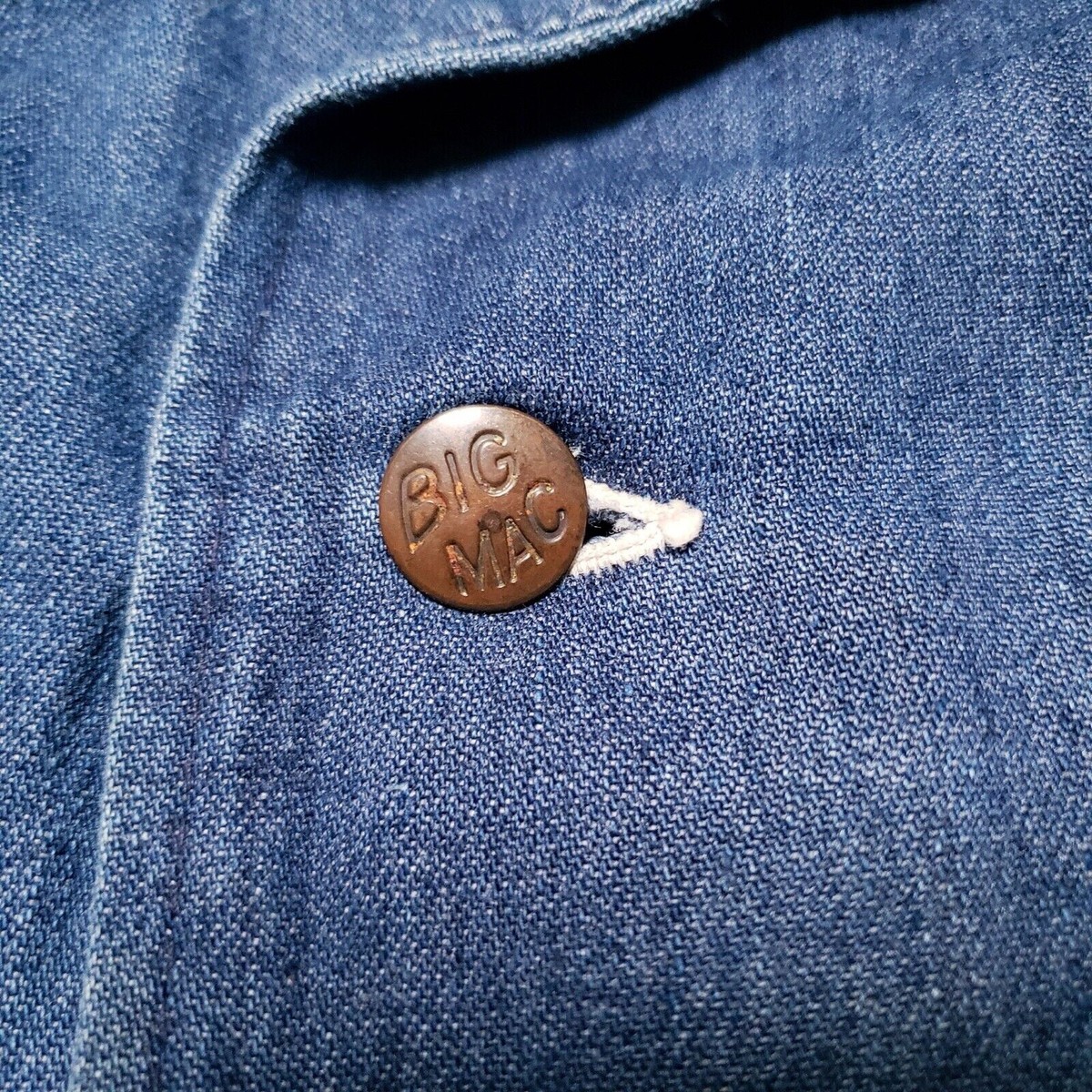 Vtg 70s BIG MAC Denim Chore Jacket Indigo Work Blanket Lined Vtg 70s BIG MAC Denim Chore Jacket Indigo Work Blanket Lined