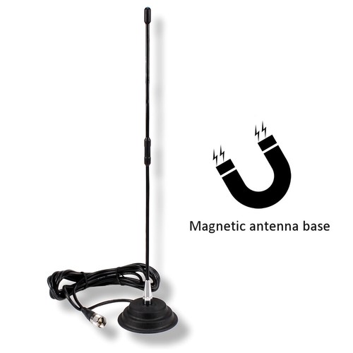 CB Funk Antenne Magnetfuss Stabantenne 45cm Antennenfuss Adapter PL UHF LKW Auto - Bild 3 von 4