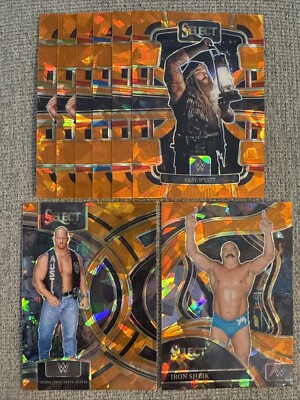 ORANGE CRACKED ICE PRIZM 2024 Panini Select WWE Wrestling You Pick