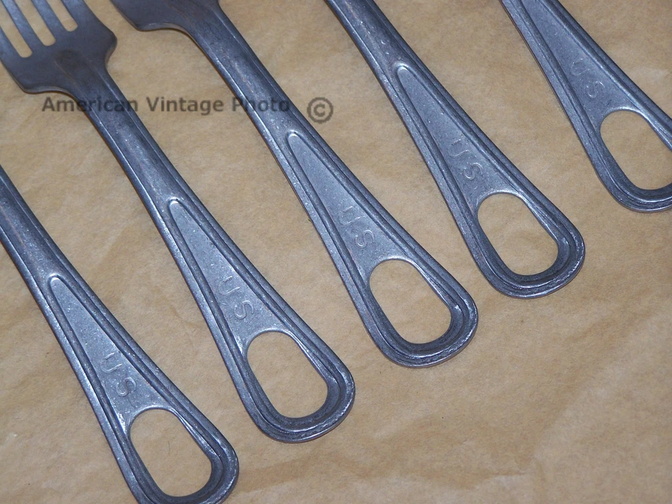 Mess Fork 5 NOS Stainless USA Military Army Utensil f Mess Kit Scout Camping - Image 4 of 4