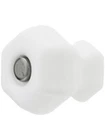 Set Of 2 White Milk Glass Cabinet Knobs Vintage, Depression Era Style