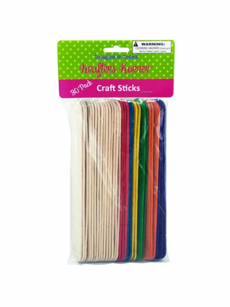 StealStreet SS-KI-CC501 Colored & Natural Jumbo Craft Sticks
