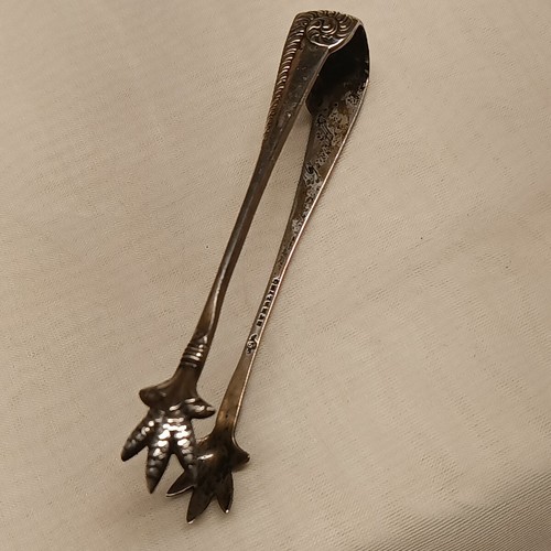 shiebler sterling silver Sugar Tongs Nautilus Pattern 3.75 Inch, 16.0g Or . 56oz