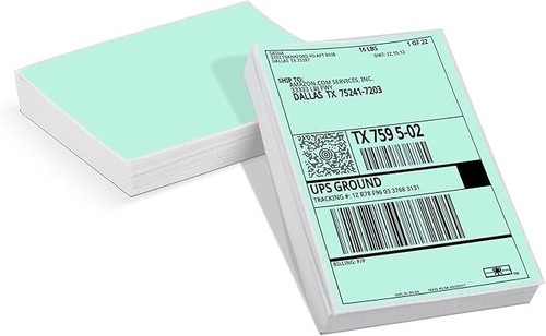 4x6 Thermal Labels - Fanfold Shipping Labels Package 500 Pcs - Choose Your Color - Picture 8 of 41