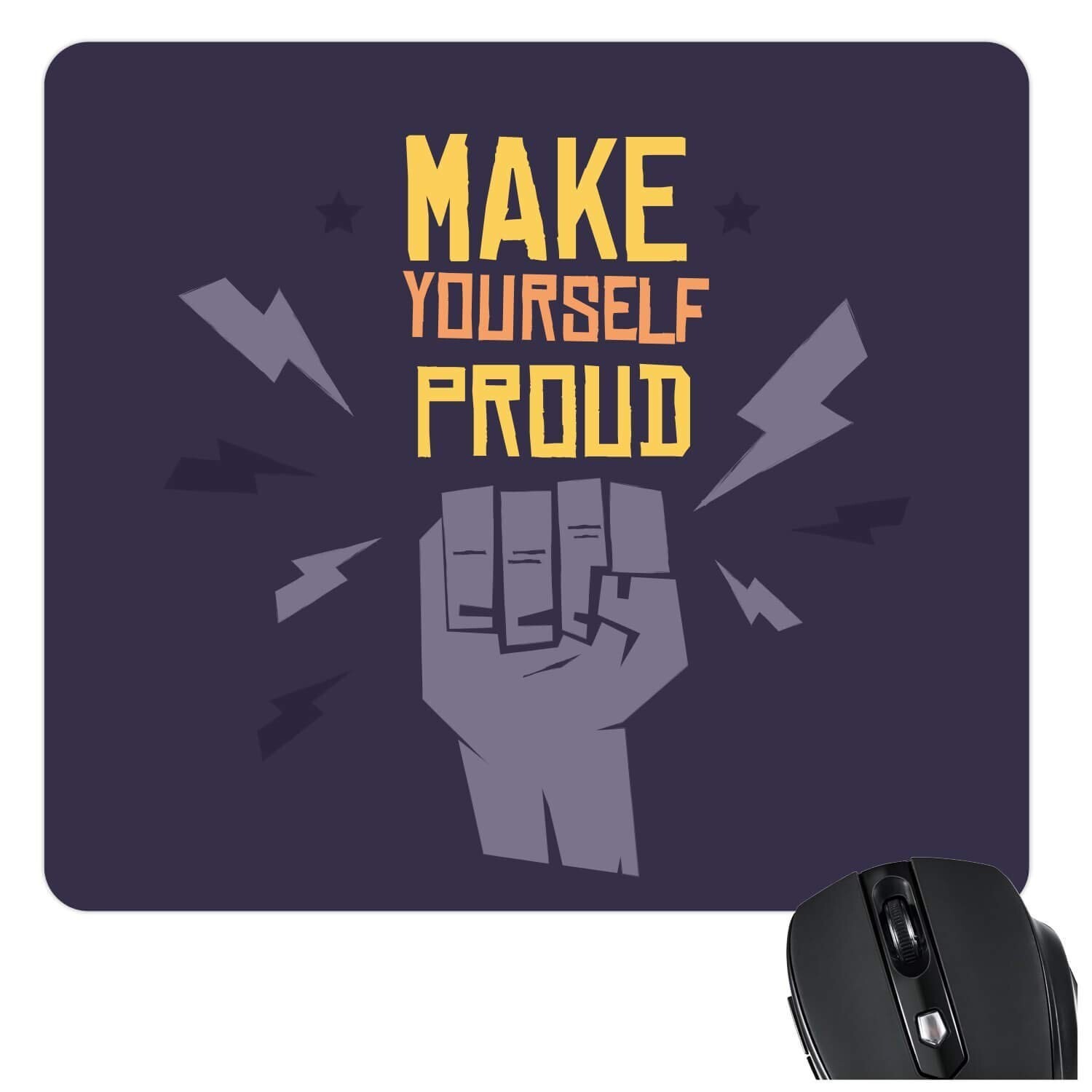 Motivational Quote Mouse Pad - Non-Slip Rubber Base or Custom Design-image