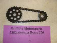 1985 Yamaha Bravo BR250 80f track drive chain sprocket gear set 13t 22t